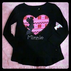 Minnie Mouse 2T long sleeve flare back shirt